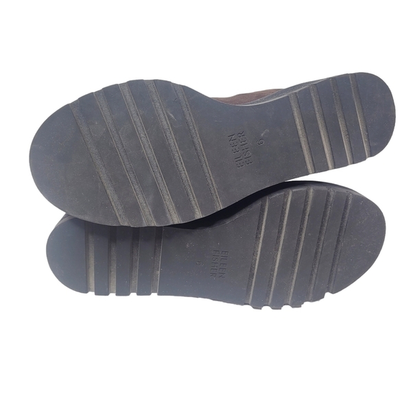 Eileen Fisher Club Suede Lace Up WedgeChelsea Boots Size 6 - Picture 7 of 7